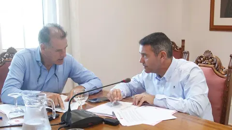 Domingo Cejas con Oswaldo Betancort.