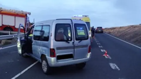 Vehículo accidentado.