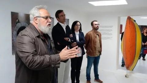 Félix Hormiga junto a Pedro San Ginés y Echedey Eugenio.