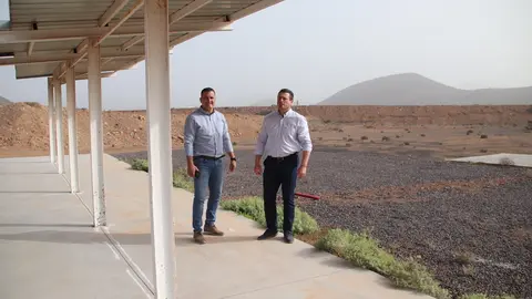 Óscar Noda y Ángel Lago en el campo de tiro.