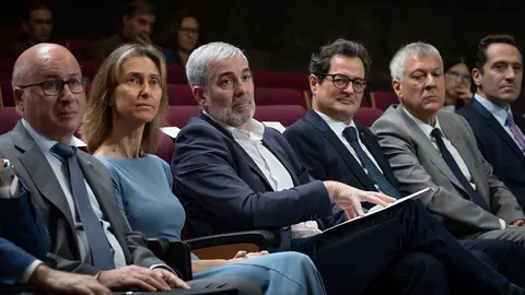 Fernando Clavijo en el centro de la imagen durante el desarrollo de las jornadas.
