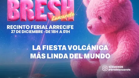 Cartel de la fiesta que tendr&aacute; lugar en el Recinto Ferial de Arrecife.