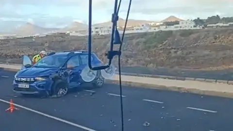 Veh&iacute;culo implicado en el accidente.