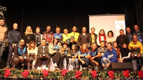 Imagen de los participantes y los ganadores en las pruebas populares de Tinajo