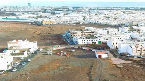 Imagen área del barrio de Argana Alta, uno de los más afectados por los cortes del suministro del agua en estas Navidades.