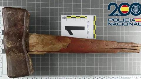 Arma homicida con la que el joven atac&oacute; a su padre.