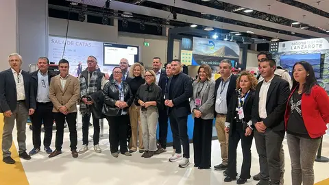 Parte de la delegaci&oacute;n que lleg&oacute; desde Lanzarote a Madrid Fusi&oacute;n.