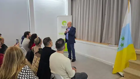 Fernando Jiménez en el acto de renovación del comité local de NC