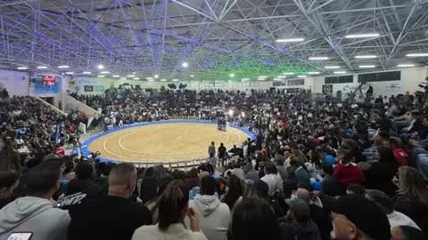 Imagen del terrero de Tinajo el d&iacute;a de la final en la que se levant&oacute; la pol&eacute;mica por los controles antidopaje.