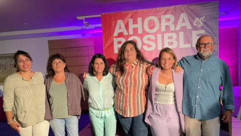 Nicol&aacute;s Saavedra en un acto de PODEMOS.