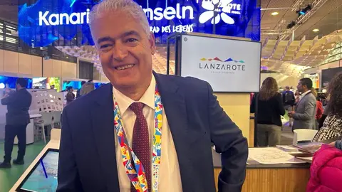 Jos&eacute; Juan Cruz, alcalde de T&iacute;as, en la ITB de Berl&iacute;n.