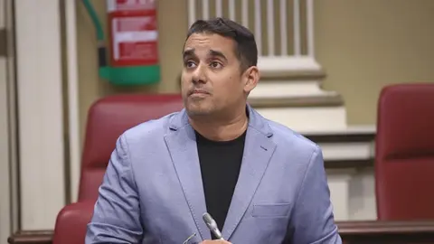 Yoné Caraballo en una intervención parlamentaria.