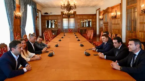 Oswaldo Betancort y el resto de la delegaci&oacute;n de Lanzarote en su viaje a Cantabria.