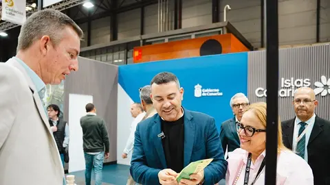 Oswaldo Betancort y Nori Mach&iacute;n en el Sal&oacute;n Gourmets de Madrid.