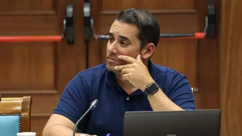 Yon&eacute; Caraballo durante la celebraci&oacute;n de una comisi&oacute;n parlamentaria.