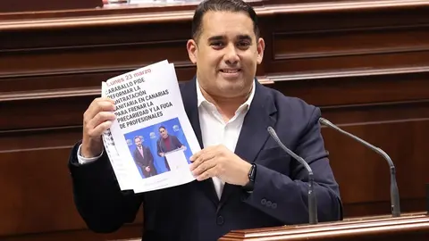Caraballo durante su intervención parlamentaria.
