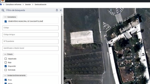 Nueva aplicaci&oacute;n inform&aacute;tica destinada a la gesti&oacute;n integral del cementerio de San Bartolom&eacute;.