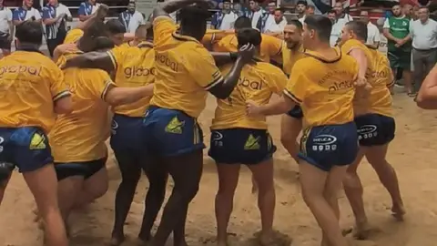 Imagen de la selecci&oacute;n de Gran Canaria donde hay varios luchadores procedentes de pa&iacute;ses africanos que hicieron en gran medida la diferencia con otras selecciones. 