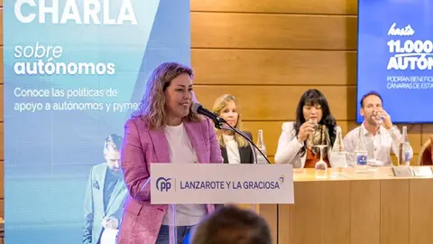 La presidenta PP Lanzarote Astrid P&eacute;rez.