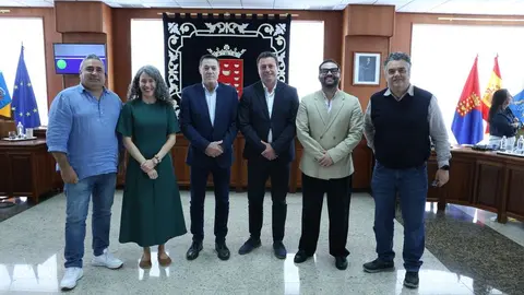 Los portavoces de todos los grupos del Cabildo tras la importante declaraci&oacute;n