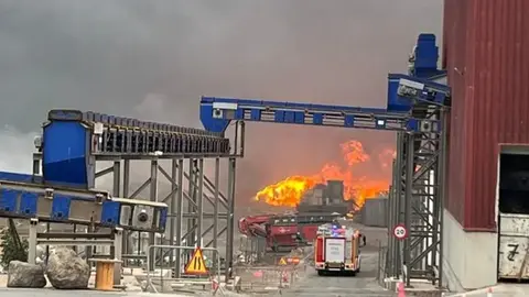 Imagen del incendio que se produjo en Zonzamas.