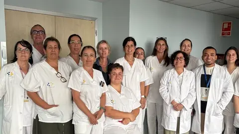 Foto de familia de el servicio de Anatom&iacute;a Patol&oacute;gica del Hospital Universitario Doctor Jos&eacute; Molina Orosa.