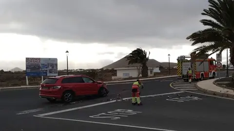 Accidente ocurrido en Costa Teguise.