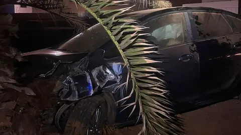 Estado en el que qued&oacute; el coche siniestrado.