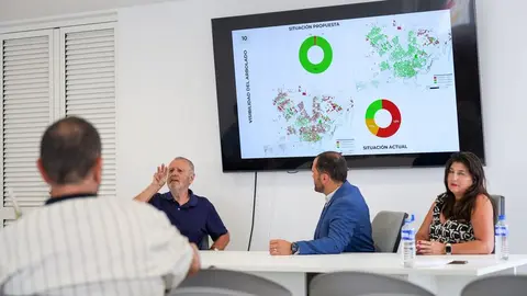El alcalde de Arrecife este viernes con los representantes de Transici&oacute;n Ecol&oacute;gica del Gobierno de Canarias