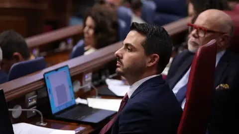 David Toledo en el Parlamento de Canarias.