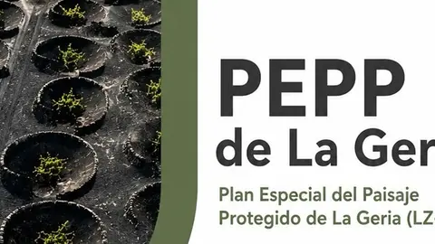 Cartel de presentaci&oacute;n del Plan Especial del Paisaje Protegido de La Geria.