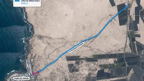 Plano de la carretera a asfaltar.