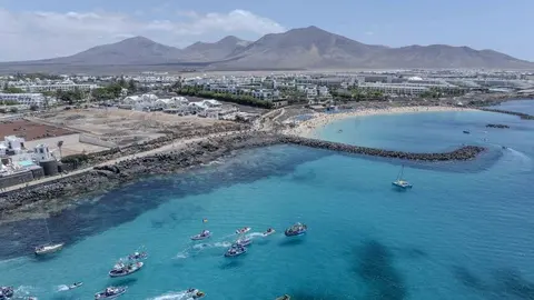 vista del litoral de Playa Blanca.