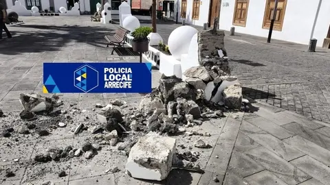 Yonathan de León ordena a la Policía Local abrir una investigación por el derribo de una parte del muro de la plaza de Las Palmas