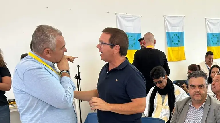 Antonio Morales durante la celebraci&oacute;n del congreso de Coalici&oacute;n Canaria
