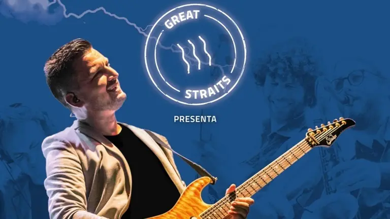 Cartel promocional del tributo as Dire Straits.