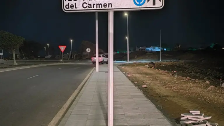 Imagen de una de las zonas donde se ve el destrozo de las aceras.