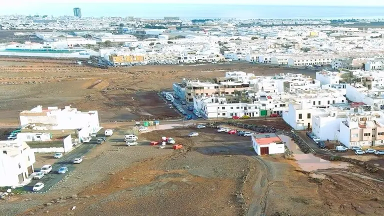 Imagen área del barrio de Argana Alta, uno de los más afectados por los cortes del suministro del agua en estas Navidades.