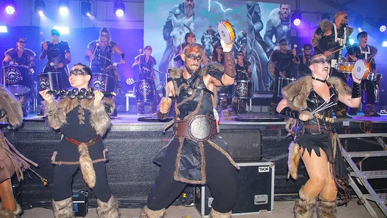 El grupo Ritmos del Sur durante la presentaci&oacute;n del Carnaval de Yaiza.