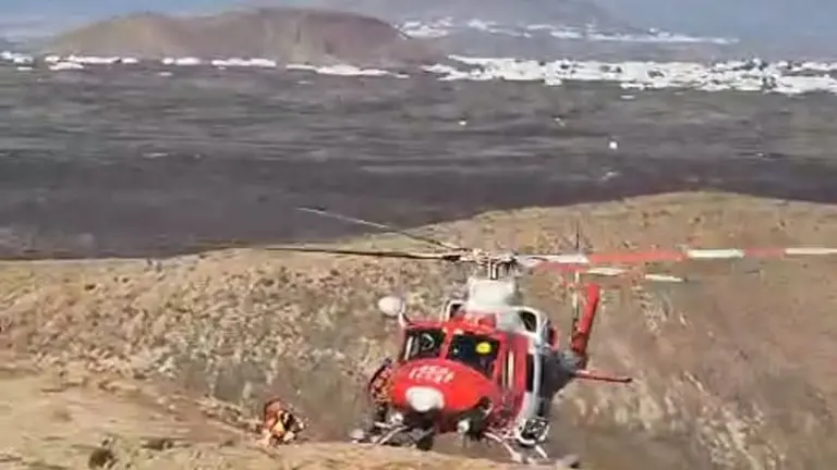 Imagen del helic&oacute;ptero de rescate de este mi&eacute;rcoles.