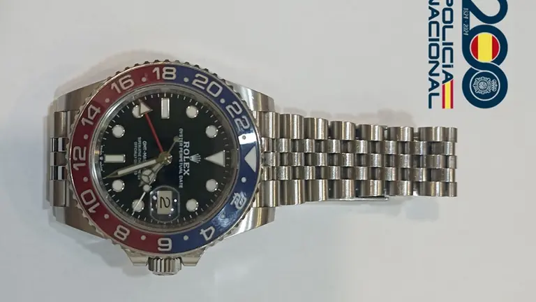 Reloj recuperado por la Polic&iacute;a Nacional.