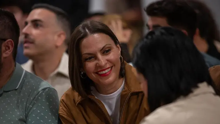 Migdalia Mach&iacute;n en un encuentro de Coalici&oacute;n Canaria en Lanzarote