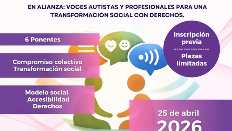 Cartel del III Congreso de Autismo centrado en derechos, neurodiversidad y transformaci&oacute;n social.