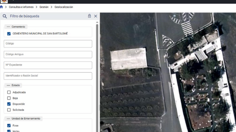 Nueva aplicaci&oacute;n inform&aacute;tica destinada a la gesti&oacute;n integral del cementerio de San Bartolom&eacute;.