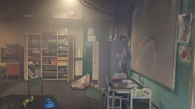 Im&aacute;genes incendio CEIP Los Geranios.