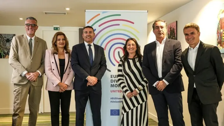 Representantes del Cabildo de Lanzarote en los premios Capitales Europeas de la Inclusi&oacute;n y la Diversidad.