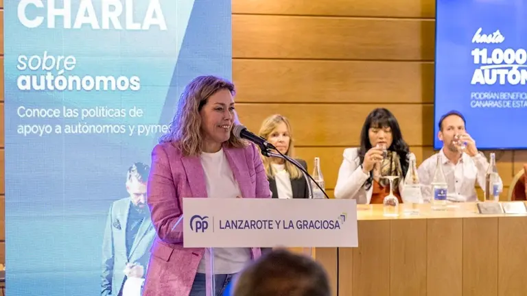 La presidenta PP Lanzarote Astrid P&eacute;rez.