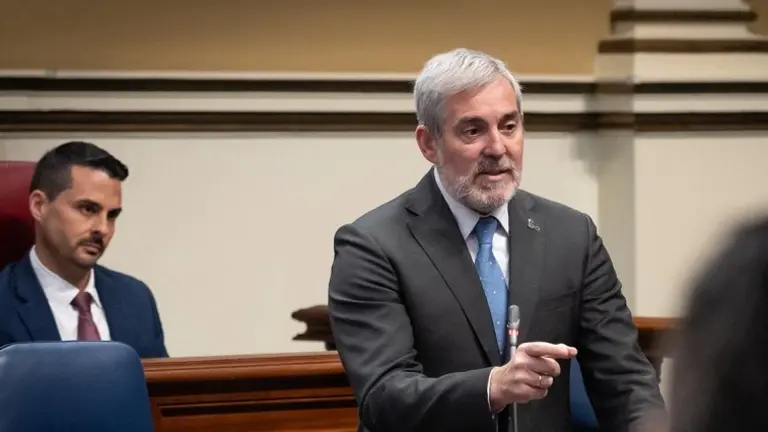 Fernando Clavijo en un momento de su intervenci&oacute;n.