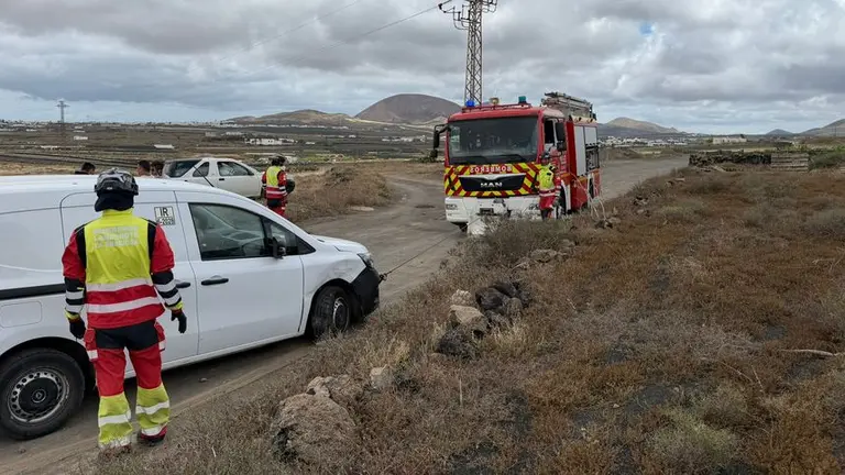 Instante de la actuaci&oacute;n de los bomberos