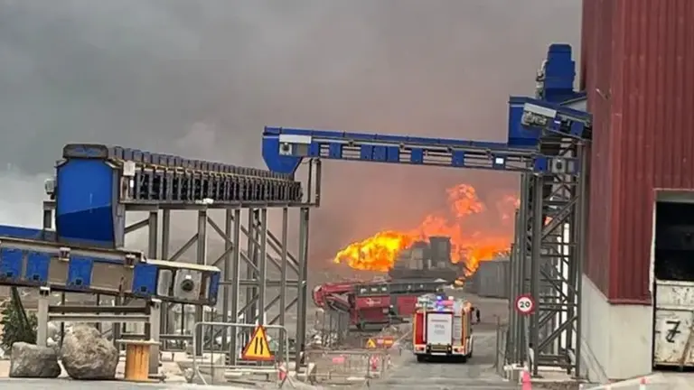 Imagen del incendio que se produjo en Zonzamas.